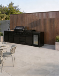 Luxe Outdoor Kitchen 7 Burner with Sink and Fridge