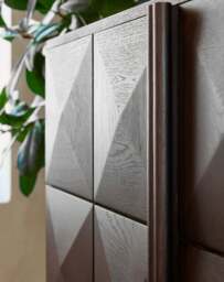 ROKA Dark Wood Geometric 2-Door Cabinet - thumbnail 4