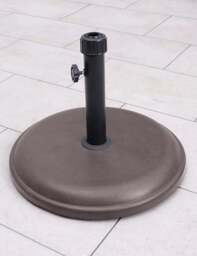 Polycrete Outdoor Parasol Base 16kg Round - Brown