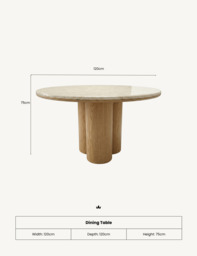 RIVA 4 Seater Mid Oak Dining Table - thumbnail 4