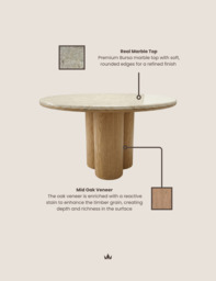 RIVA 4 Seater Mid Oak Dining Table - thumbnail 3