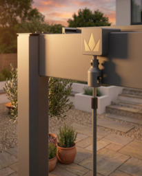 Pure 4x3m Pergola with Manual Louvered Roof and solar powered lighting - thumbnail 2