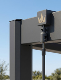 Pure 3x3m Pergola with Manual Louvered Roof and solar powered lighting - thumbnail 3