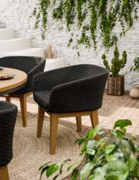 Tuscany 6 Seater Round Dining Set with Eden Night Dining Chairs - thumbnail 2
