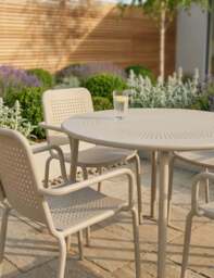 Porto 4 Seater Round Dining Set in Cashmere - thumbnail 2