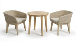 Roma 2 Seater Round Sunray Bistro Set with Eden Dawn Chair - thumbnail 4