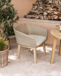 Roma 2 Seater Round Sunray Bistro Set with Eden Dawn Chair - thumbnail 3