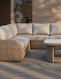 BORA 6-Seater Rattan Lounging Set with Coffee Table - With Free Cover - thumbnail 2