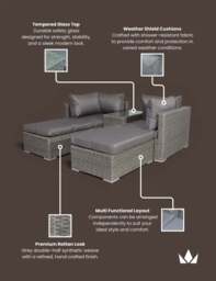 Paris 4 Seater Multi Setting Relaxer Set - thumbnail 3