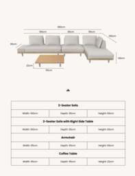 TILT Modular Lounging Sofa Set with Coffee Table - thumbnail 4