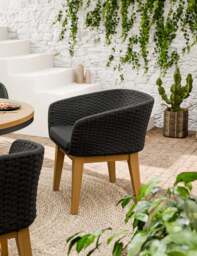 Tuscany 4 Seater Round Dining Set with Eden Night Dining Chairs - thumbnail 2