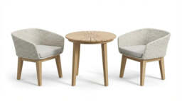 Roma 2 Seater Round Sunray Bistro Set with Eden Dusk Chair - thumbnail 4