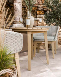 Roma 2 Seater Round Sunray Bistro Set with Eden Dusk Chair - thumbnail 2