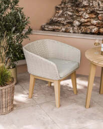 Roma 2 Seater Round Sunray Bistro Set with Eden Dusk Chair - thumbnail 3