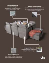 Paris 10 Seater Cube Dining Set - thumbnail 3
