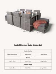 Paris 10 Seater Cube Dining Set - thumbnail 4