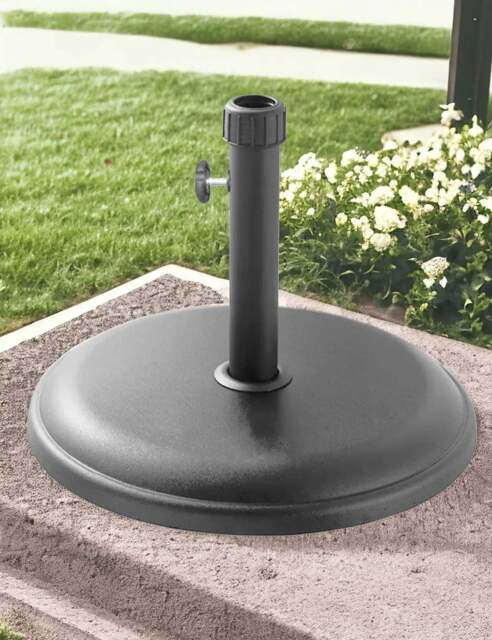 Polycrete Outdoor Parasol Base 16kg Round - Grey - image 1