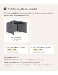 4m Pergola Privacy Screen (Suitable for LUXE and PURE Pergolas) - thumbnail 4