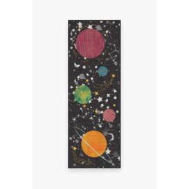 Outer Space Black Rug - 75x215 - Machine Washable Area Rug - Kid & Pet Friendly - Indoor Rugs - Ruggable