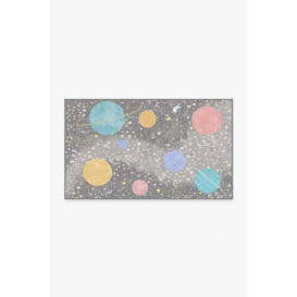 Outer Space Soft Grey Rug - 90x150 - Machine Washable Area Rug - Kid & Pet Friendly - Indoor Rugs - Ruggable