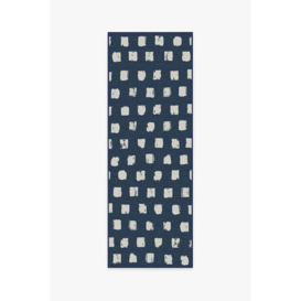 Outdoor Cobblestone Navy Rug - 75x215 - Machine Washable Area Rug - Kid & Pet Friendly - Outdoor Rugs - Ruggable - thumbnail 1