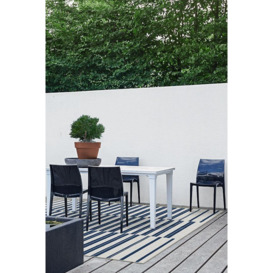 Outdoor Offset Stripe Navy Rug - 185x275 - Machine Washable Area Rug - Kid & Pet Friendly - Outdoor Rugs - Ruggable - thumbnail 2