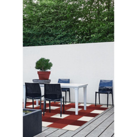 Outdoor Gingham Plaid Red & White Rug - 90x150 - Machine Washable Area Rug - Kid & Pet Friendly - Outdoor Rugs - Ruggable - thumbnail 2