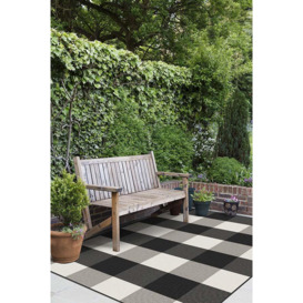 Outdoor Gingham Plaid Black & White Rug - 90x150 - Machine Washable Area Rug - Kid & Pet Friendly - Outdoor Rugs - Ruggable - thumbnail 2
