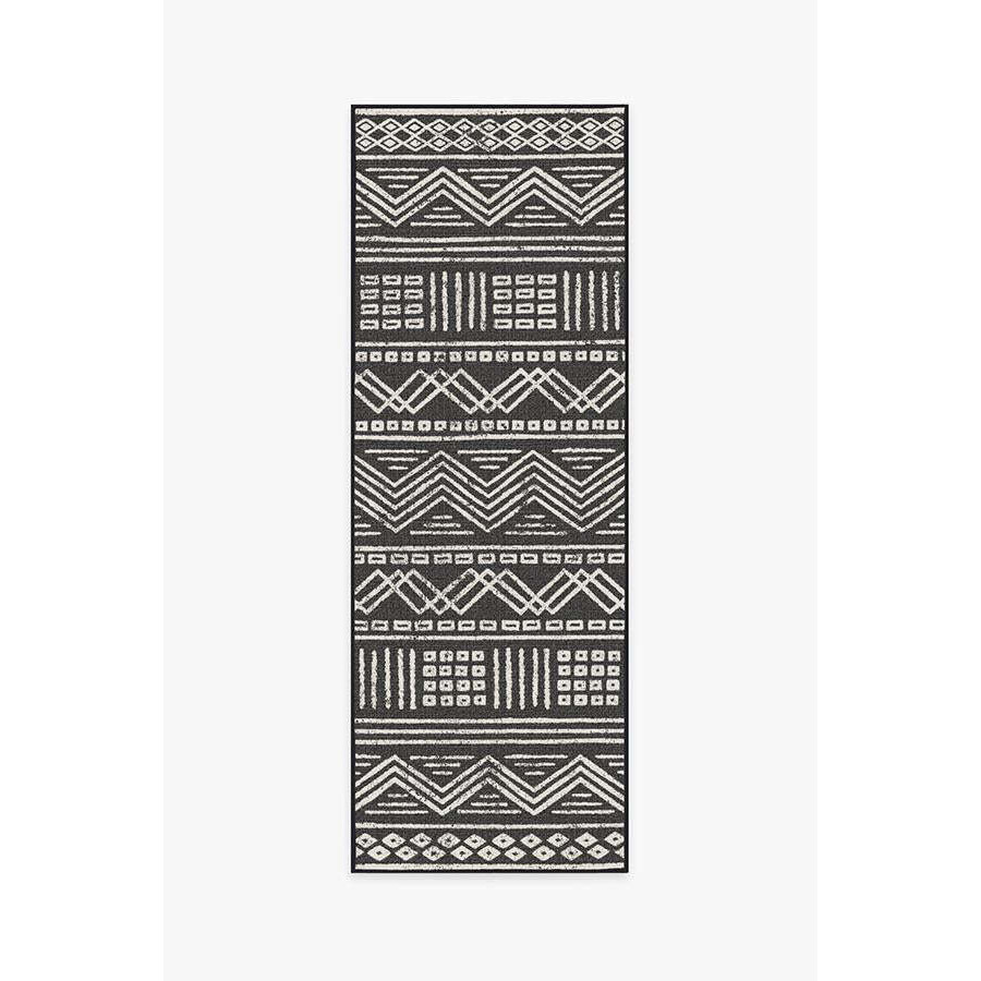 Outdoor Loma Black Rug - 75x215 - Machine Washable Area Rug - Kid & Pet Friendly - Outdoor Rugs - Ruggable - image 1