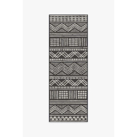 Outdoor Loma Black Rug - 75x215 - Machine Washable Area Rug - Kid & Pet Friendly - Outdoor Rugs - Ruggable - thumbnail 1