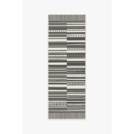 Outdoor Riviera Stripe Black & White Rug - 75x215 - Machine Washable Area Rug - Kid & Pet Friendly - Outdoor Rugs - Ruggable