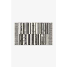 Outdoor Riviera Stripe Black & White Rug - 90x150 - Machine Washable Area Rug - Kid & Pet Friendly - Outdoor Rugs - Ruggable - thumbnail 1
