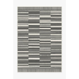 Outdoor Riviera Stripe Black & White Rug - 185x275 - Machine Washable Area Rug - Kid & Pet Friendly - Outdoor Rugs - Ruggable - thumbnail 1