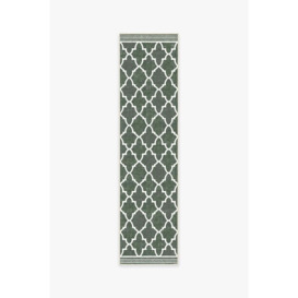 Outdoor Varia Trellis Forest Green Rug - 75x305 - Machine Washable Area Rug - Kid & Pet Friendly - Outdoor Rugs - Ruggable