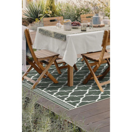 Outdoor Varia Trellis Forest Green Rug - 150x215 - Machine Washable Area Rug - Kid & Pet Friendly - Outdoor Rugs - Ruggable - thumbnail 2
