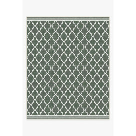 Outdoor Varia Trellis Forest Green Rug - 245x305 - Machine Washable Area Rug - Kid & Pet Friendly - Outdoor Rugs - Ruggable - thumbnail 1