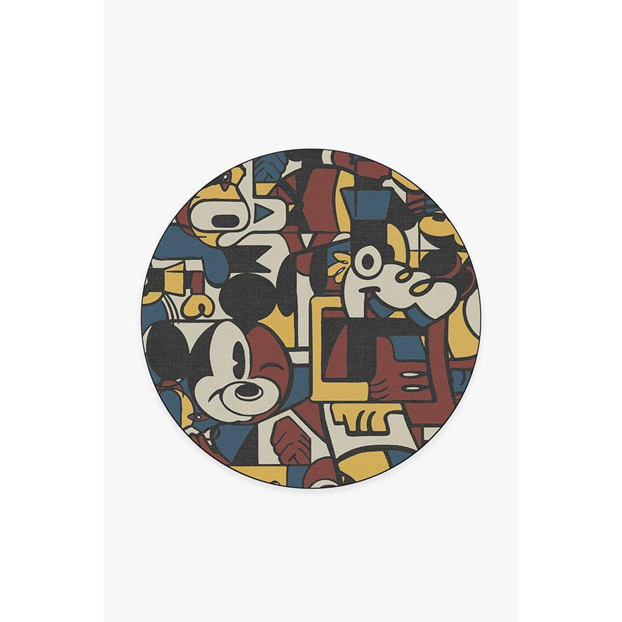 Mickey & Friends Multicolour Rug - 185 Round - Machine Washable Area Rug - Kid & Pet Friendly - Indoor Rugs - Ruggable - image 1