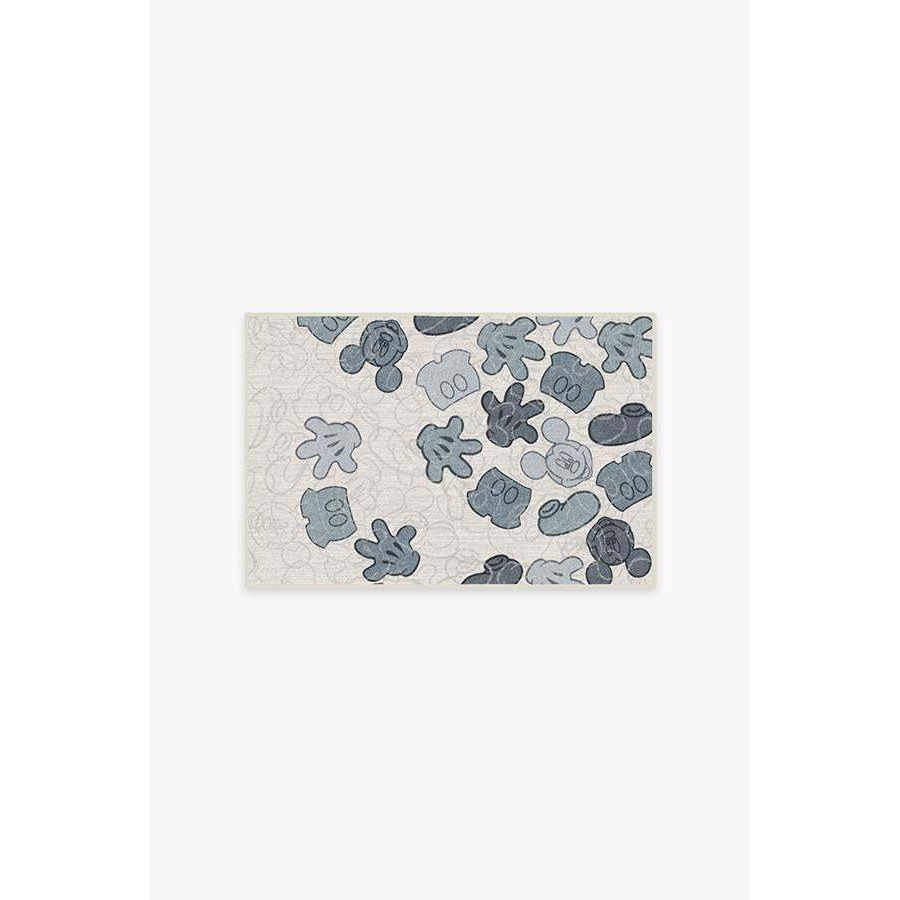 Mickey All Over Slate Blue Rug - 60x90 - Machine Washable Area Rug - Kid & Pet Friendly - Indoor Rugs - Ruggable - image 1
