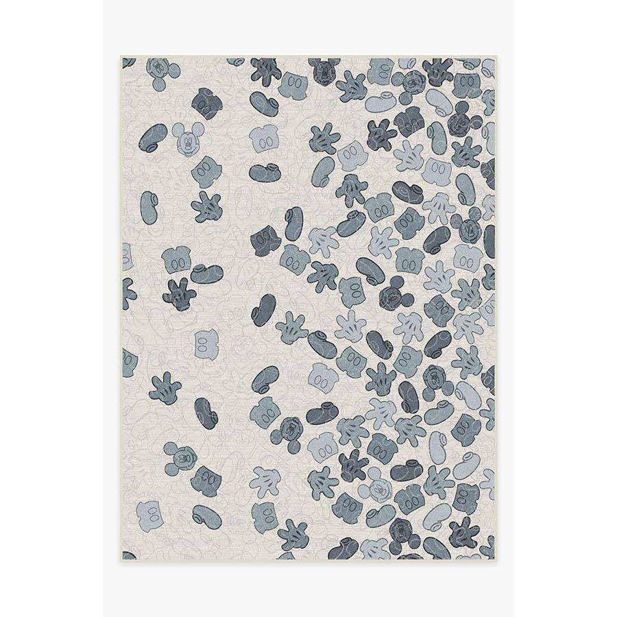 Mickey All Over Slate Blue Rug - 275x365 - Machine Washable Area Rug - Kid & Pet Friendly - Indoor Rugs - Ruggable - image 1