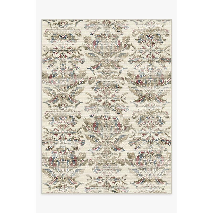Transitional Damask Natural Rug - 275x365 - Machine Washable Area Rug - Kid & Pet Friendly - Indoor Rugs - Ruggable - image 1