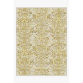 Transitional Damask Gold Rug - 275x365 - Machine Washable Area Rug - Kid & Pet Friendly - Indoor Rugs - Ruggable - thumbnail 1