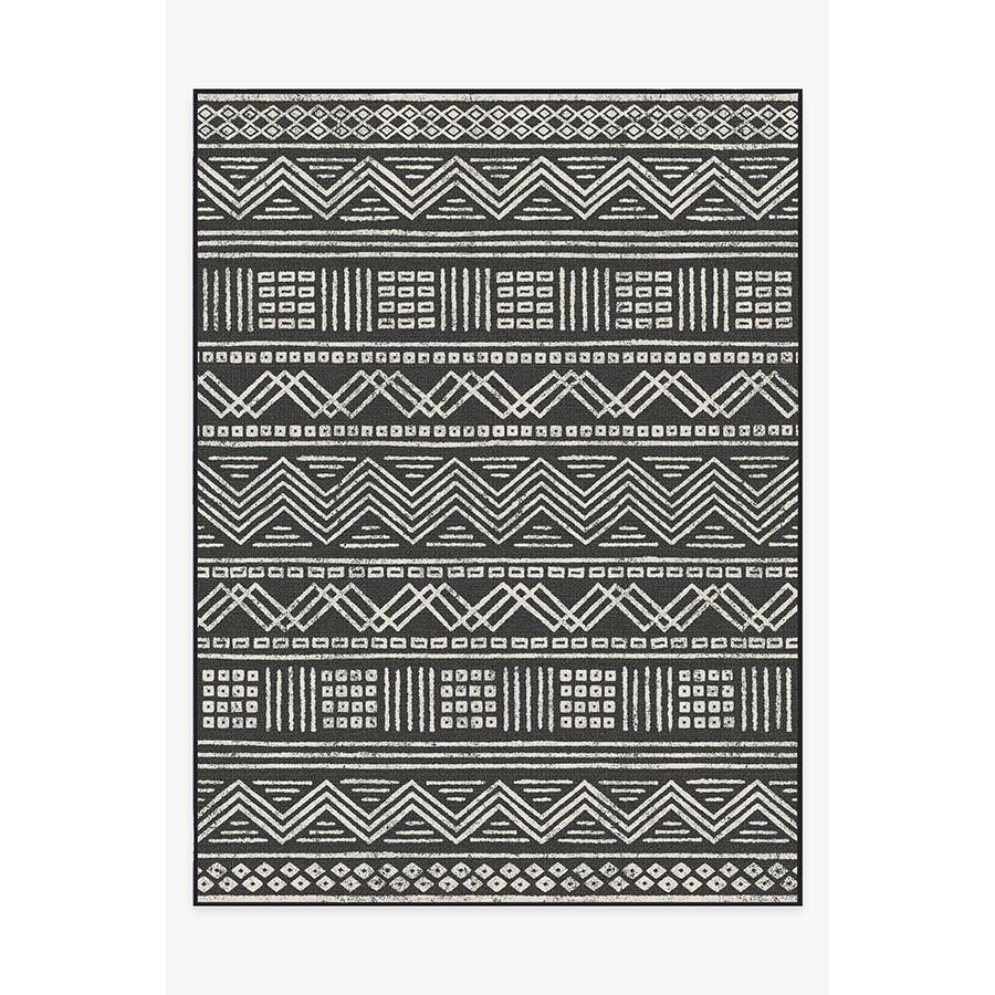 Outdoor Loma Black Rug - 275x365 - Machine Washable Area Rug - Kid & Pet Friendly - Outdoor Rugs - Ruggable - image 1