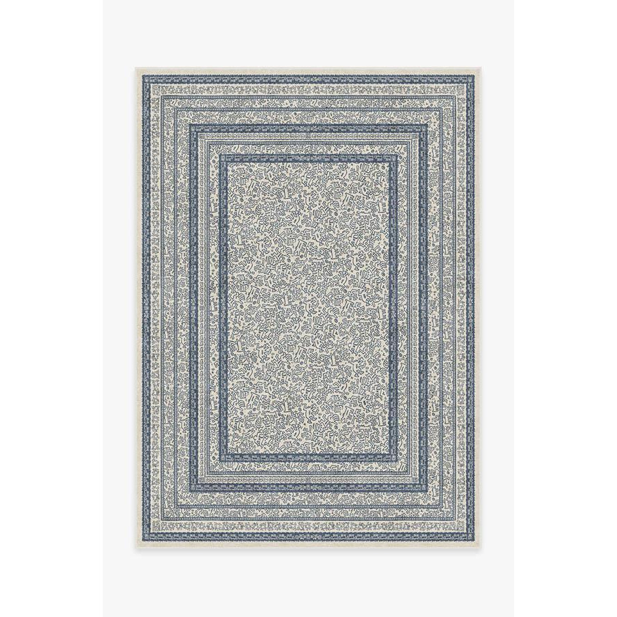 Keith Haring Delancey Ivory & Blue - 150x215 - Machine Washable Area Rug - Kid & Pet Friendly - Indoor Rugs - Ruggable - image 1