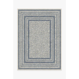 Keith Haring Delancey Ivory & Blue - 150x215 - Machine Washable Area Rug - Kid & Pet Friendly - Indoor Rugs - Ruggable - thumbnail 1