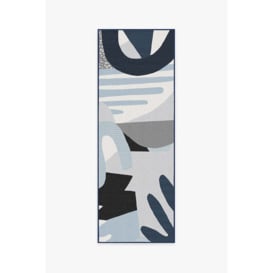 Outdoor Medley Blue & Grey Rug - 75x215 - Machine Washable Area Rug - Kid & Pet Friendly - Outdoor Rugs - Ruggable - thumbnail 1