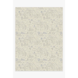 Woody's Roundup Stone Blue Rug - 275x365 - Machine Washable Area Rug - Kid & Pet Friendly - Indoor Rugs - Ruggable - thumbnail 1