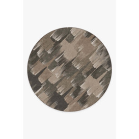 Rogue Squadron Ash Brown Rug - 245 Round - Machine Washable Area Rug - Kid & Pet Friendly - Indoor Rugs - Ruggable