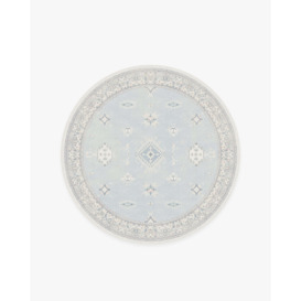 Verena Soft Blue Rug - 185 Round - Machine Washable Area Rug - Kid & Pet Friendly - Indoor Rugs - Ruggable - thumbnail 1