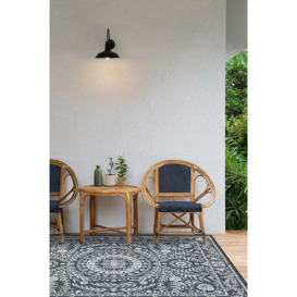 Outdoor Fontaine Black Rug - 75x215 - Machine Washable Area Rug - Kid & Pet Friendly - Outdoor Rugs - Ruggable - thumbnail 2