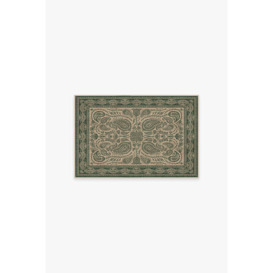 Iris Apfel Summer Of Love Forest Green Rug - 60x90 - Machine Washable Area Rug - Kid & Pet Friendly - Indoor Rugs - Ruggable - thumbnail 1